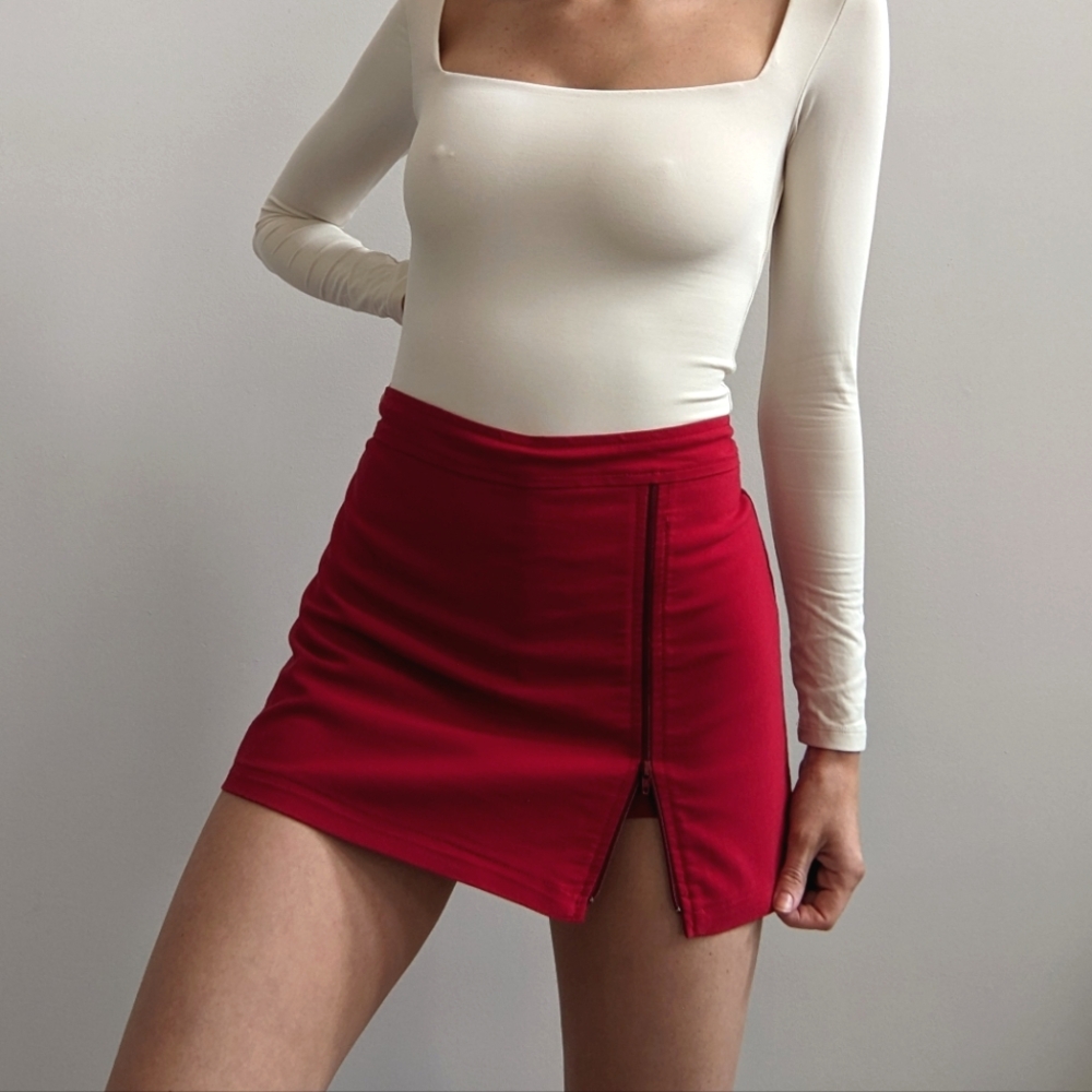 Vintage Red Mini Skirt